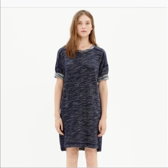 Madewell Dresses & Skirts - MADEWELL Navy Knit Short Sleeve Sweater Dress XXS